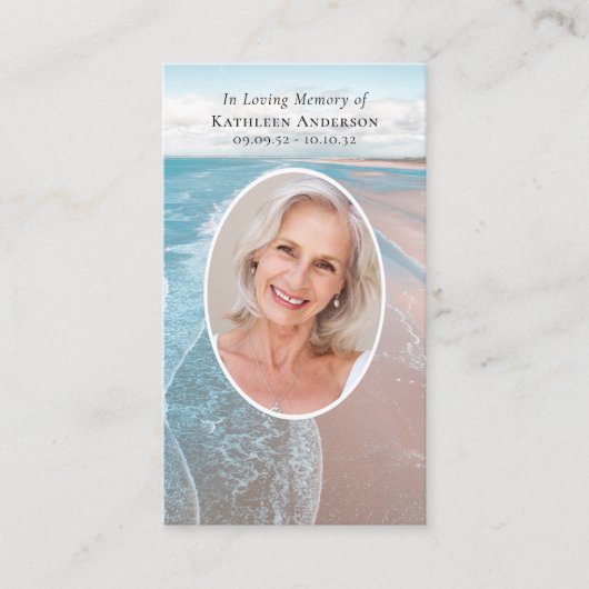 Foto Ocean Beach Memorial Prayer Kaart Contactkaartje (Voorkant)