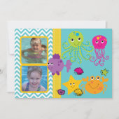 Foto Ocean Zee Life Octopus Verjaardagsuitnodiging Kaart (Voorkant)