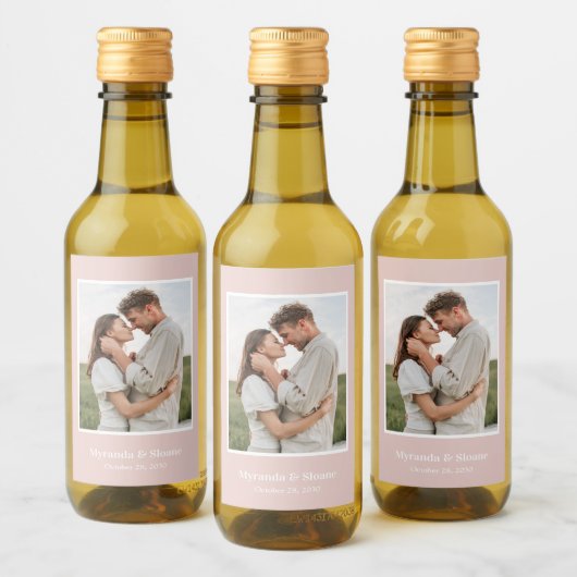 Foto Oefen Diner Blush Roze Wijn Etiket (Flessen)