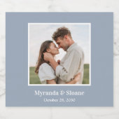 Foto Oefen Diner Stof Blauw Bier Etiket (Enkel label)