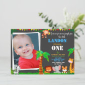 Foto Oerwoud 1e verjaardagsuitnodiging Kaart (Staand voorkant)