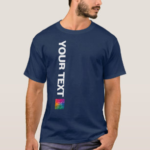 Foto of Logo hier Tekst toevoegen Mannen marinebla T-shirt