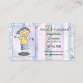 Foto- of tekenleraar of na de school visitekaartje (Achterkant)