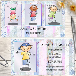 Foto- of tekenleraar of na de school visitekaartje