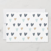 Foto Oh Baby shower Blue Boho Rainbow Kaart (Achterkant)