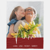 FOTO Oma Grootmoeder Kleinkinderen Fleece Deken (Voorkant)