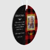 Foto oma Quote gepersonaliseerd Ornament (voorkant)