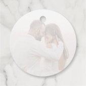 Foto Ombre Monogram Bruiloft Bedankjes Labels (Achterkant)