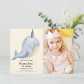 Foto onder het Zee Baby shower Ocean Birthday Kaart (Staand voorkant)