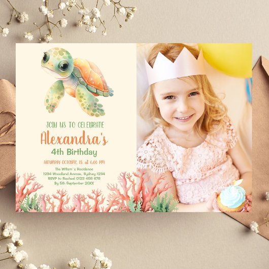 Foto onder het Zee Ocean Birthday Kaart