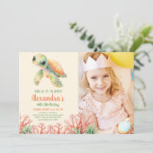 Foto onder het Zee Ocean Birthday Kaart (Staand voorkant)