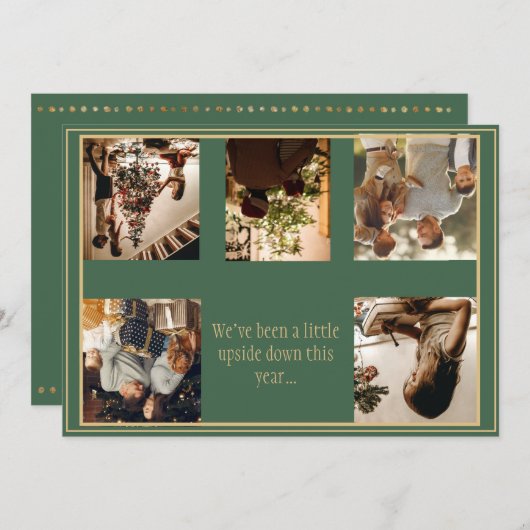 Foto onderaan kerstfeestkaarten feestdagenkaart (Voorkant / Achterkant)