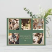 Foto onderaan kerstfeestkaarten feestdagenkaart (Staand voorkant)