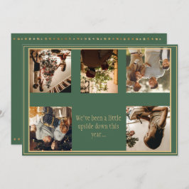 Foto onderaan kerstfeestkaarten feestdagenkaart