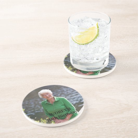 Foto Onderzetters voor 70e Verjaardag (Zijkant)