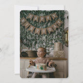 Foto Onederful avocado 1e Verjaardag Dank u Kaart (Achterkant)