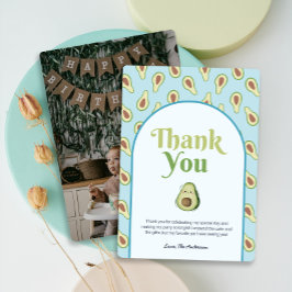 Foto Onederful avocado 1e Verjaardag Dank u Kaart