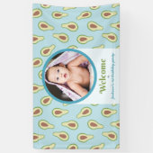 Foto Onederful avocado 1e verjaardagsfeest Spandoek (Verticaal)