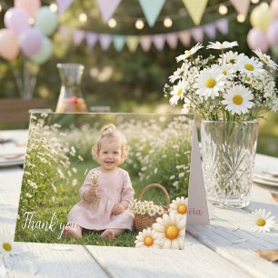 Foto ONEderful Daisy 1e Verjaardag Bedankkaart