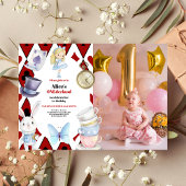 Foto Onederland Alice in Wonderland 1e Verjaardag Kaart