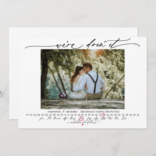 Foto-oneindige kalender met opslagdatum (Voorkant / Achterkant)