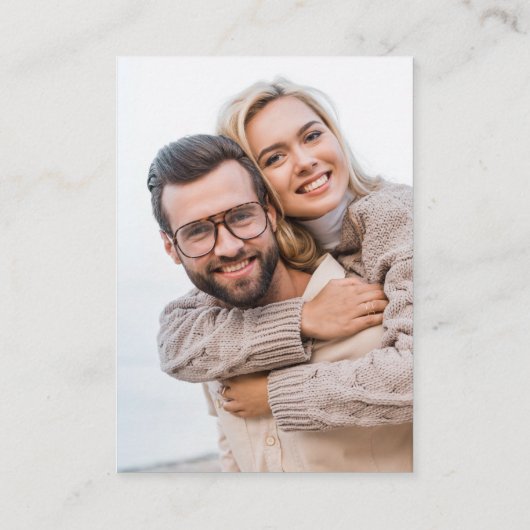 Foto online RSVP QR-code Sage Groen Botanisch Informatiekaartje (Achterkant)