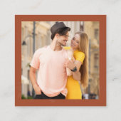 Foto Online RSVP QR Code Terracotta Botanisch Informatiekaartje (Achterkant)