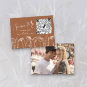 Foto Online RSVP QR Code Terracotta Wildflower Informatiekaartje