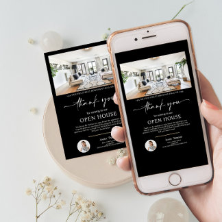 Foto Onroerend goed Open House Script Dank u kaart