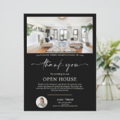 Foto Onroerend goed Open House Script Dank u kaart (Staand voorkant)