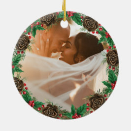 Foto Ons eerste kerstfeest als de heer en mevrouw  Keramisch Ornament