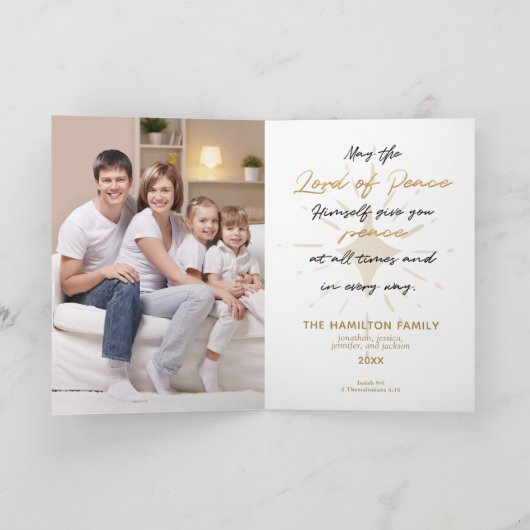 Foto Onto Ons is een Kind Geboren Schrift Kerstmis Feestdagen Kaart (Binnen)