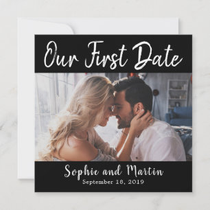 Foto onze eerste datum Jubileum Cadeaubon Kaart