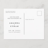 Foto Onze mensen trouwen Save the Date Aankondigingskaart (Achterkant)