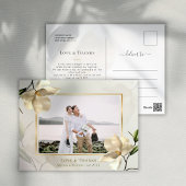 Foto Oosterse Witte Magnolia Bedankkaart Briefkaart