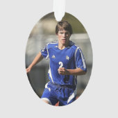 Foto op Achterkant Gepersonaliseerde Football Spor Ornament (achterkant)
