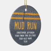 Foto op Back Mud Trail Run Race Custom Keramisch Ornament (Rechts)