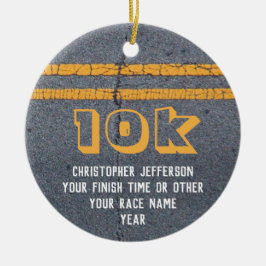 Foto op Back Running Race 10k 5k Aangepast Keramisch Ornament