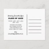  foto op dag afstuderen uitnodiging briefkaart (Achterkant)