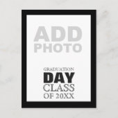  foto op dag afstuderen uitnodiging briefkaart (Voorkant)