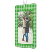 Foto op groene ginghamruit luchtverfrisser (Links)