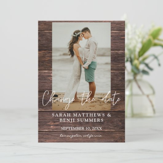 Foto op hout Verander de datum Kaart (Staand voorkant)