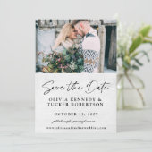 Foto op houten Rustieke Save the Date Uitnodiging  (Staand voorkant)