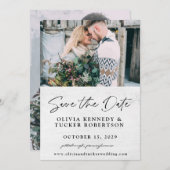 Foto op houten Rustieke Save the Date Uitnodiging  (Voorkant / Achterkant)