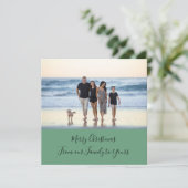 Foto op maat gemaakt voor de kerstdag van de groen kaart (Staand voorkant)