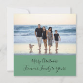 Foto op maat gemaakt voor de kerstdag van de groen kaart (Voorkant)