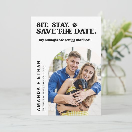 Foto op maat Mijn mensen gaan trouwen Save The Date (Staand voorkant)