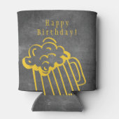 Foto op mannen voor 30 jaar blikjeskoeler (Achterkant)