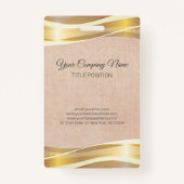 Foto op Roos mist achtergrond Badge (Achterkant)