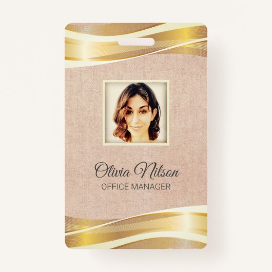 Foto op Roos mist achtergrond Badge (Voorkant)